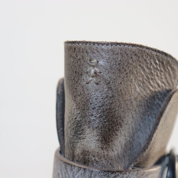 Henry Beguelin Italian Leather Ankle Boots Taupe Distressed 37 (US6-6.5) - Picture 7 of 7
